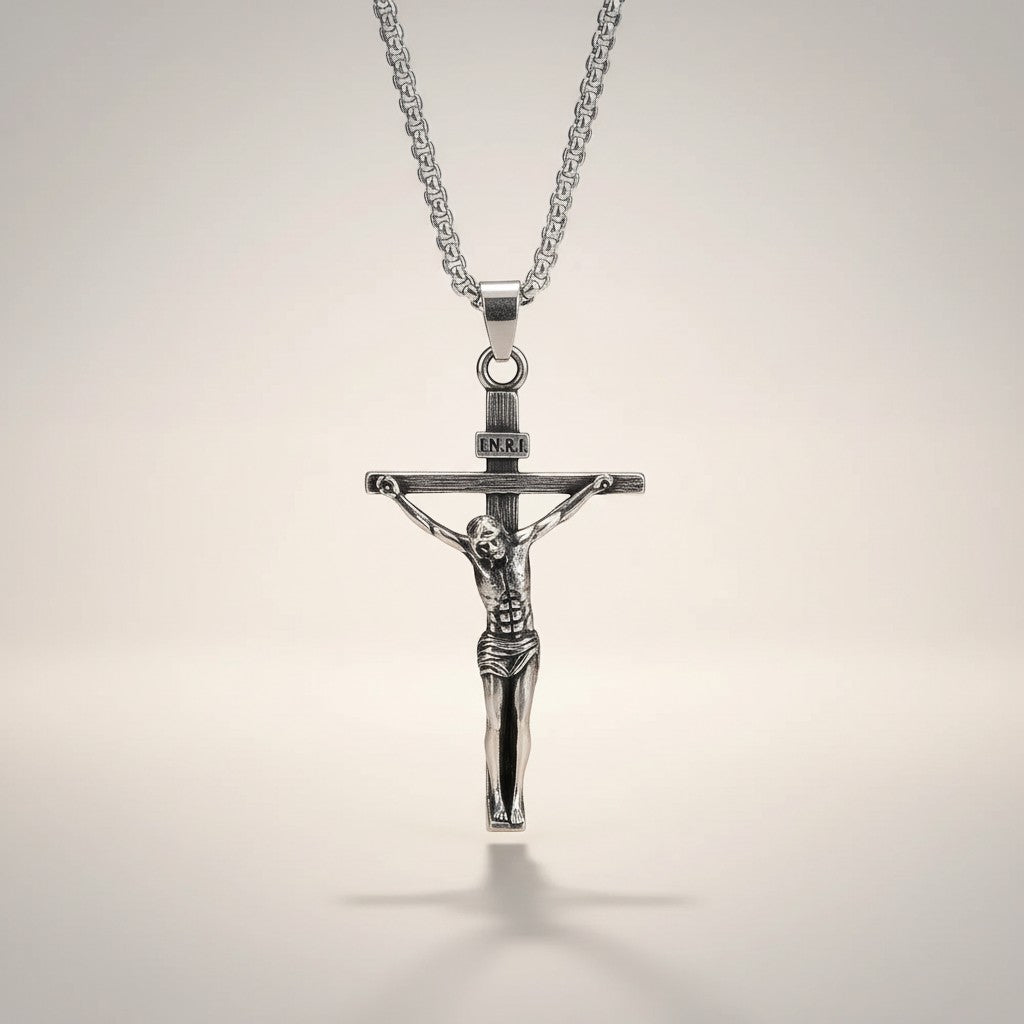 Colar Crucifixo de Jesus Cristo