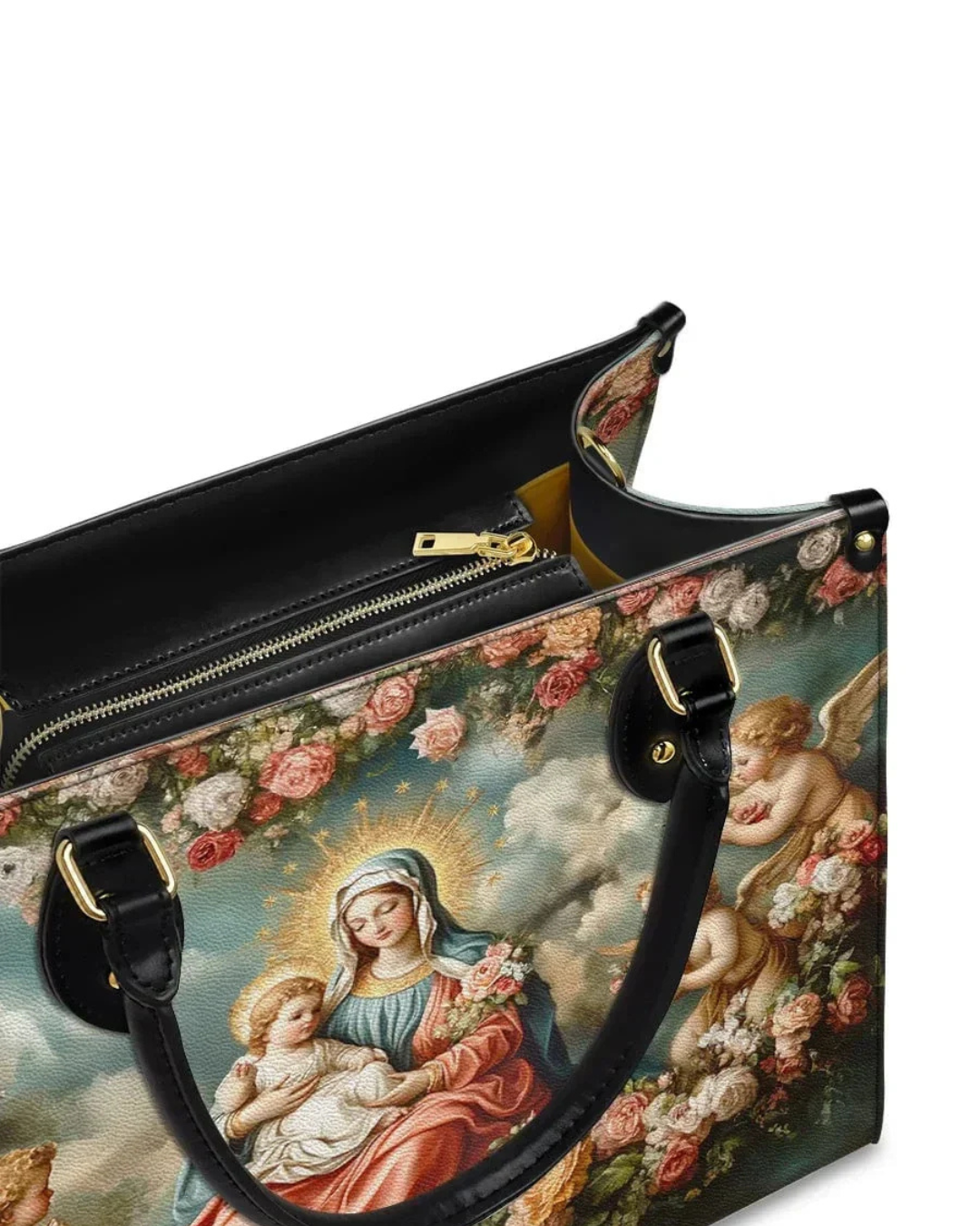 Bolsa Católica Feminina - Nossa Senhora de Fátima e o Menino Jesus