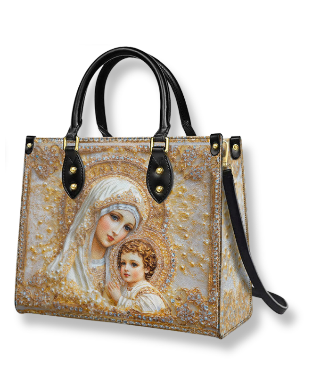 Bolsa Católica Feminina - Maria e o Menino Jesus