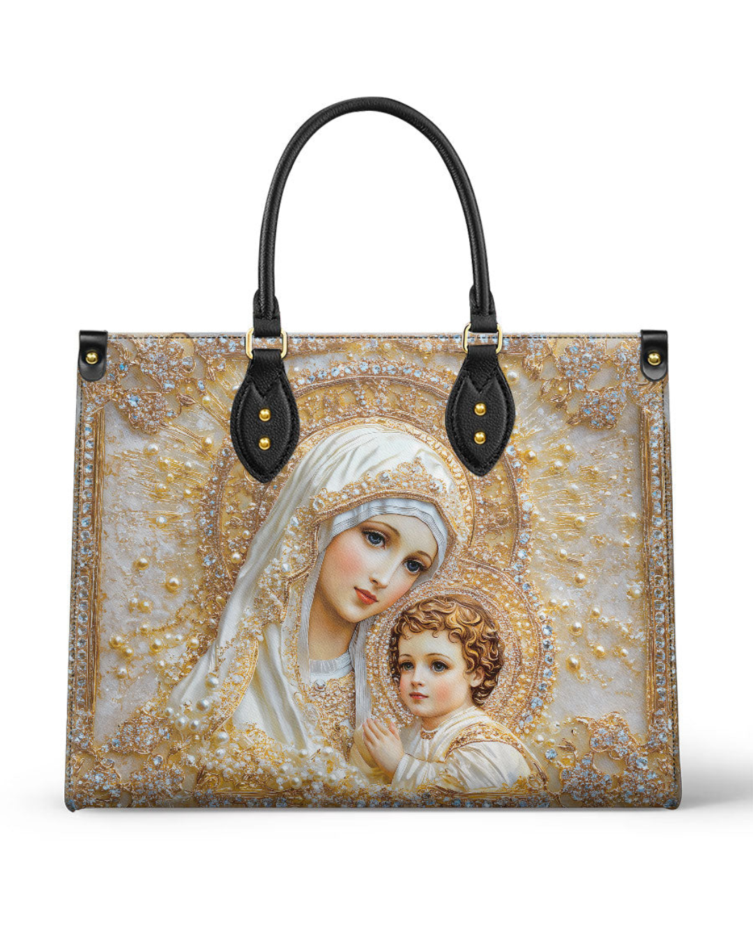 Bolsa Católica Feminina - Maria e o Menino Jesus