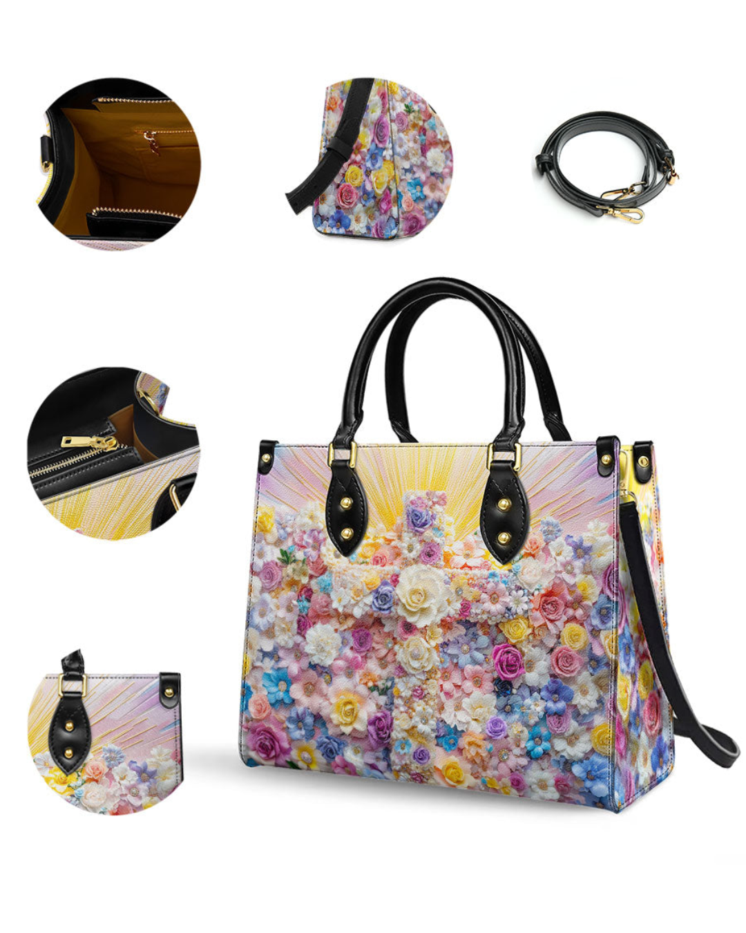 Bolsa Católica Feminina - Flores da Graça