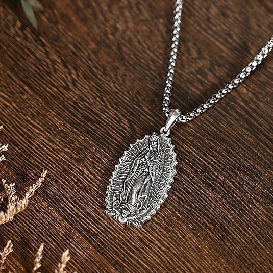 Colar Nossa Senhora de Guadalupe em Prata 925