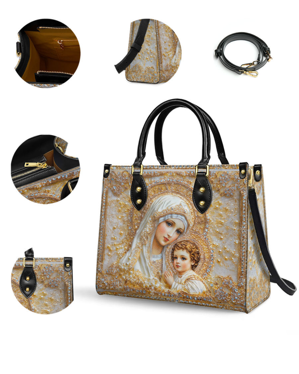 Bolsa Feminina Católica - Maria e o Menino Jesus