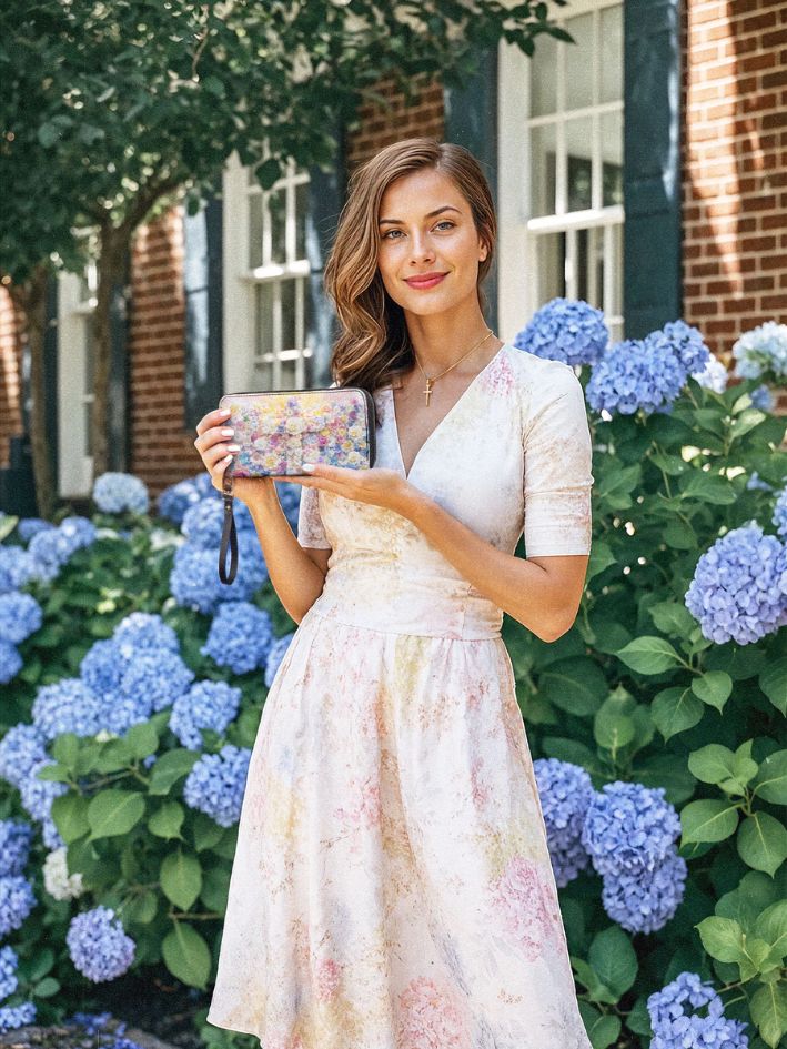 Carteira Feminina Católica - Flores da Graça