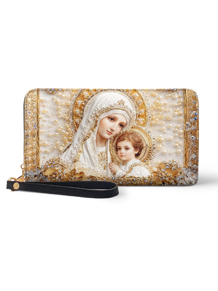 Carteira Católica Feminina - Maria e o Menino Jesus
