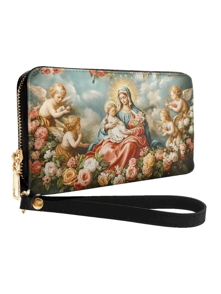 Carteira Católica Feminina - Nossa Senhora de Fátima e o Menino Jesus