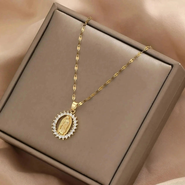 Colar Medalha Nossa Senhora de Guadalupe