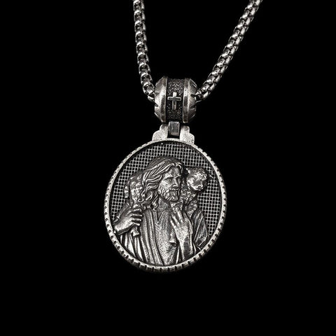 Colar Jesus Bom Pastor com Cordeiro