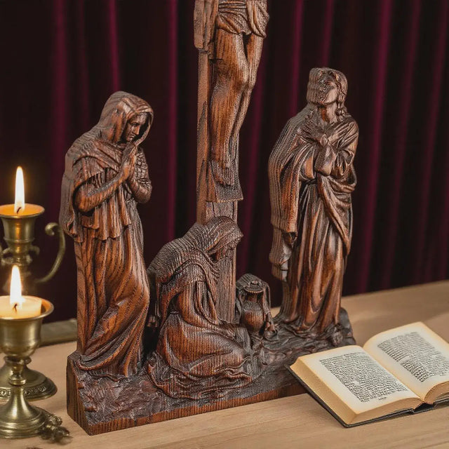 Crucifixo em Madeira Maciça em apresentação adicional
