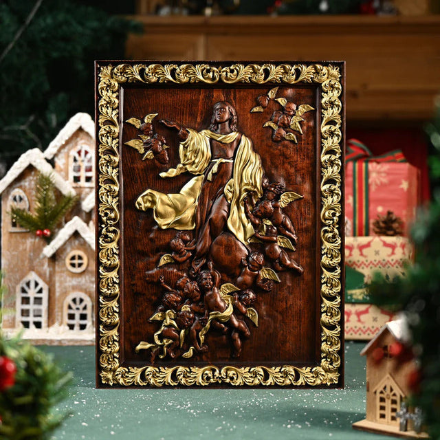 Quadro Imaculada Conceição em Madeira Maciça