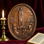 Escultura de Nossa Senhora de Fátima em Madeira