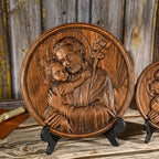 Escultura de São José com o Menino Jesus - Presente Ideal para o Dia dos Pais