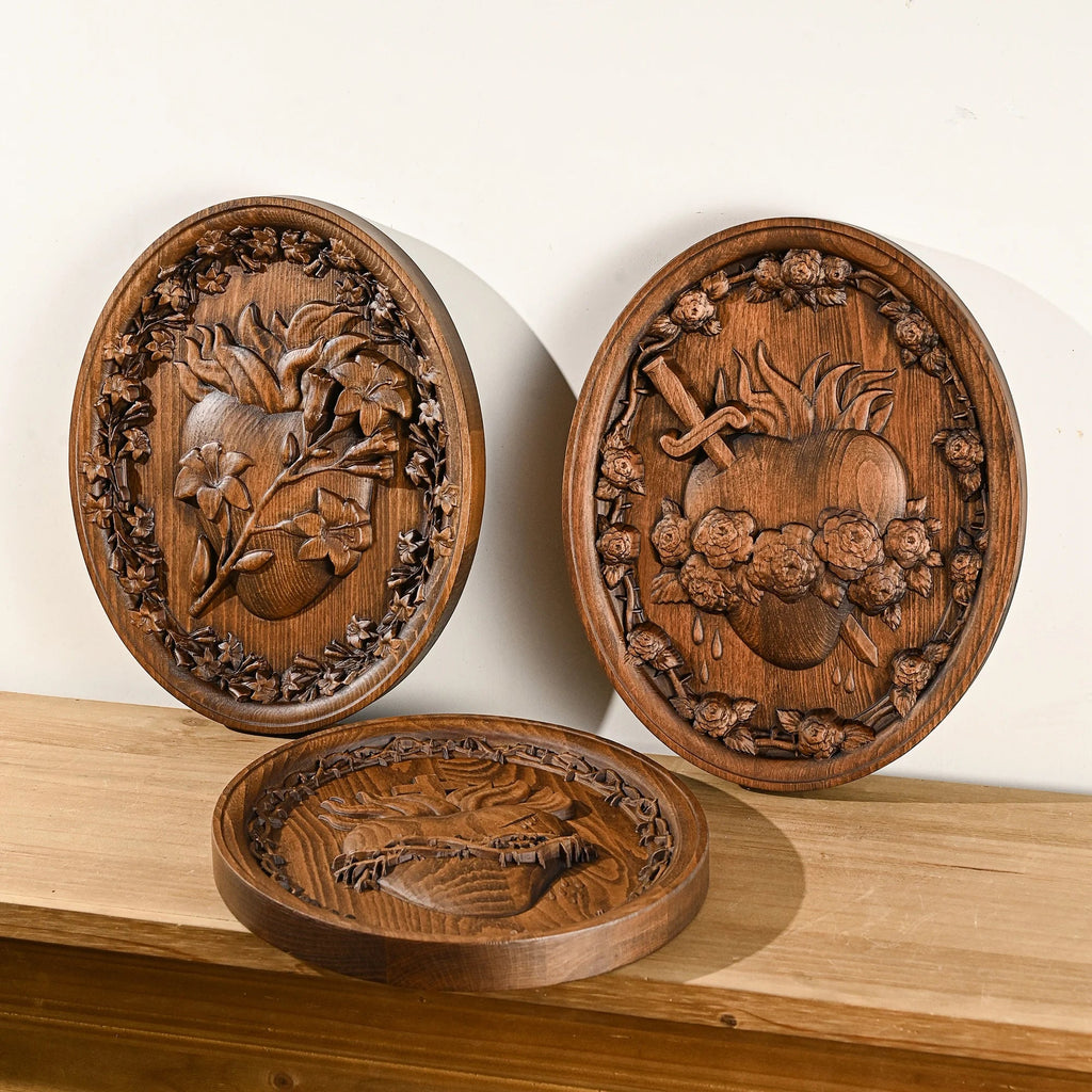 Sacred Heart Wooden Sculptures