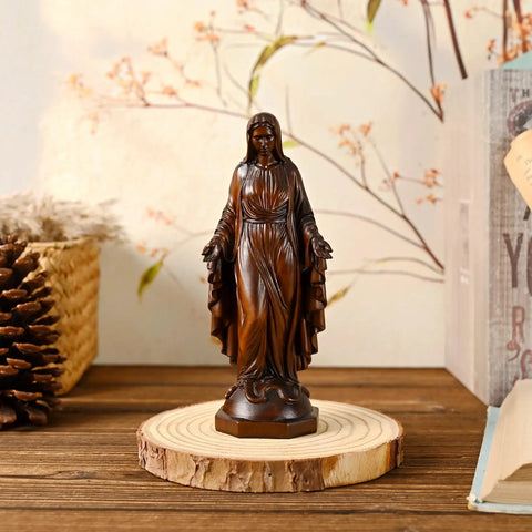 Escultura Nossa Senhora em Madeira Maciça