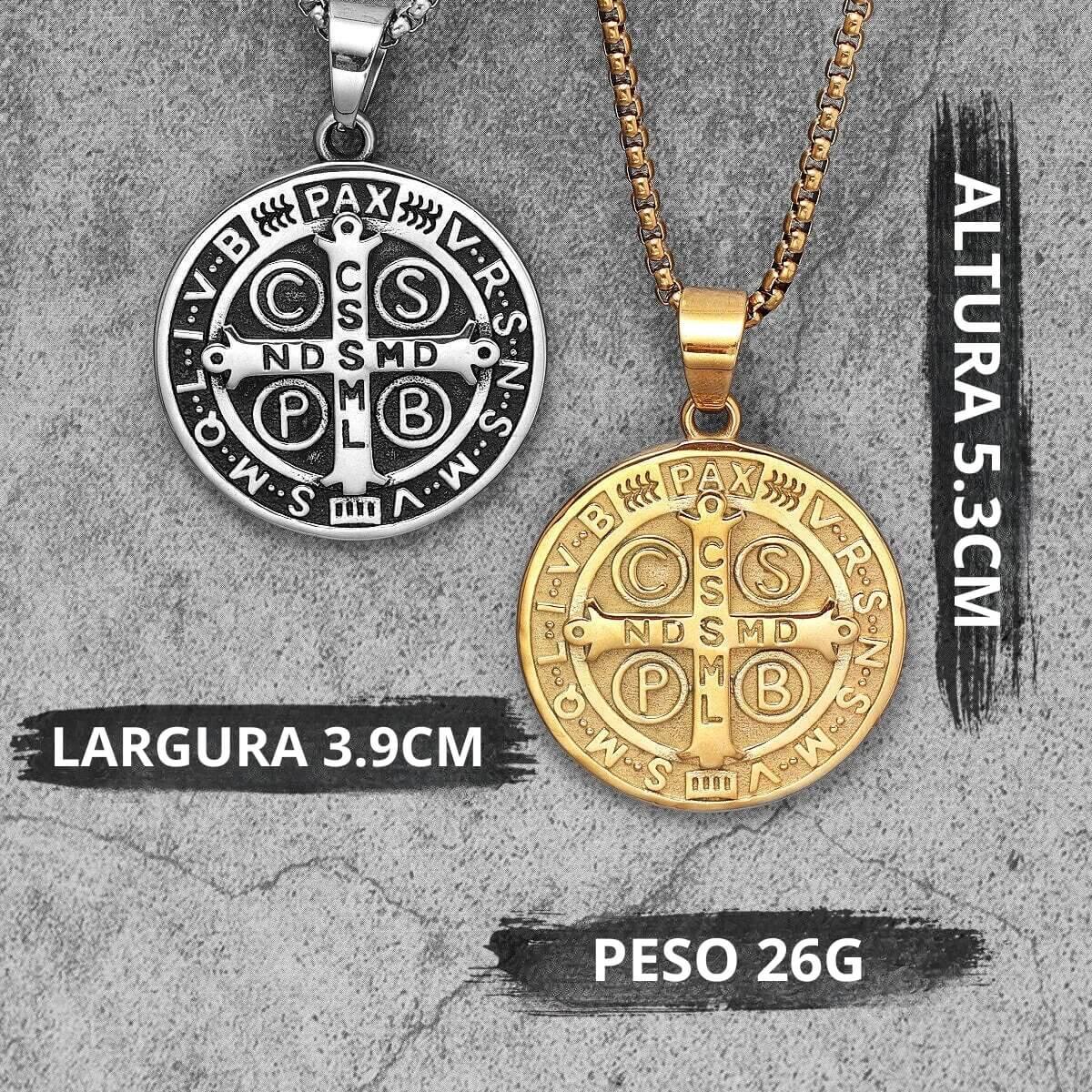 Colar com Medalha de São Bento