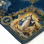 Lenço Católico Quadrado em Seda - Rainha do Céu