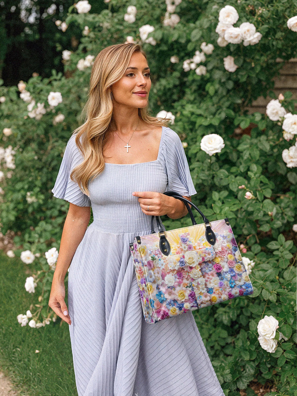 Bolsa Feminina Católica - Flores da Graça