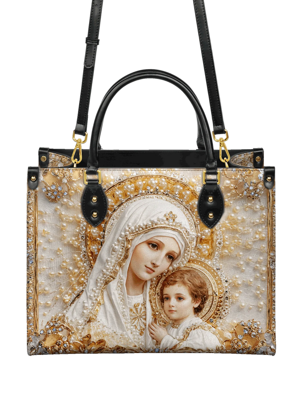Bolsa Feminina Católica - Maria e o Menino Jesus