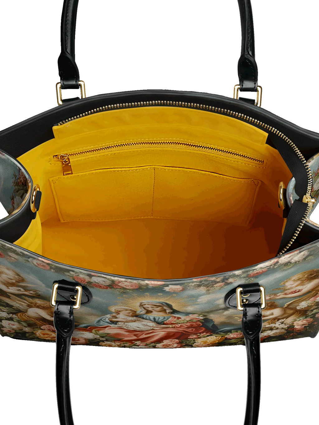 Bolsa Feminina Católica - Nossa Senhora de Fátima e o Menino Jesus
