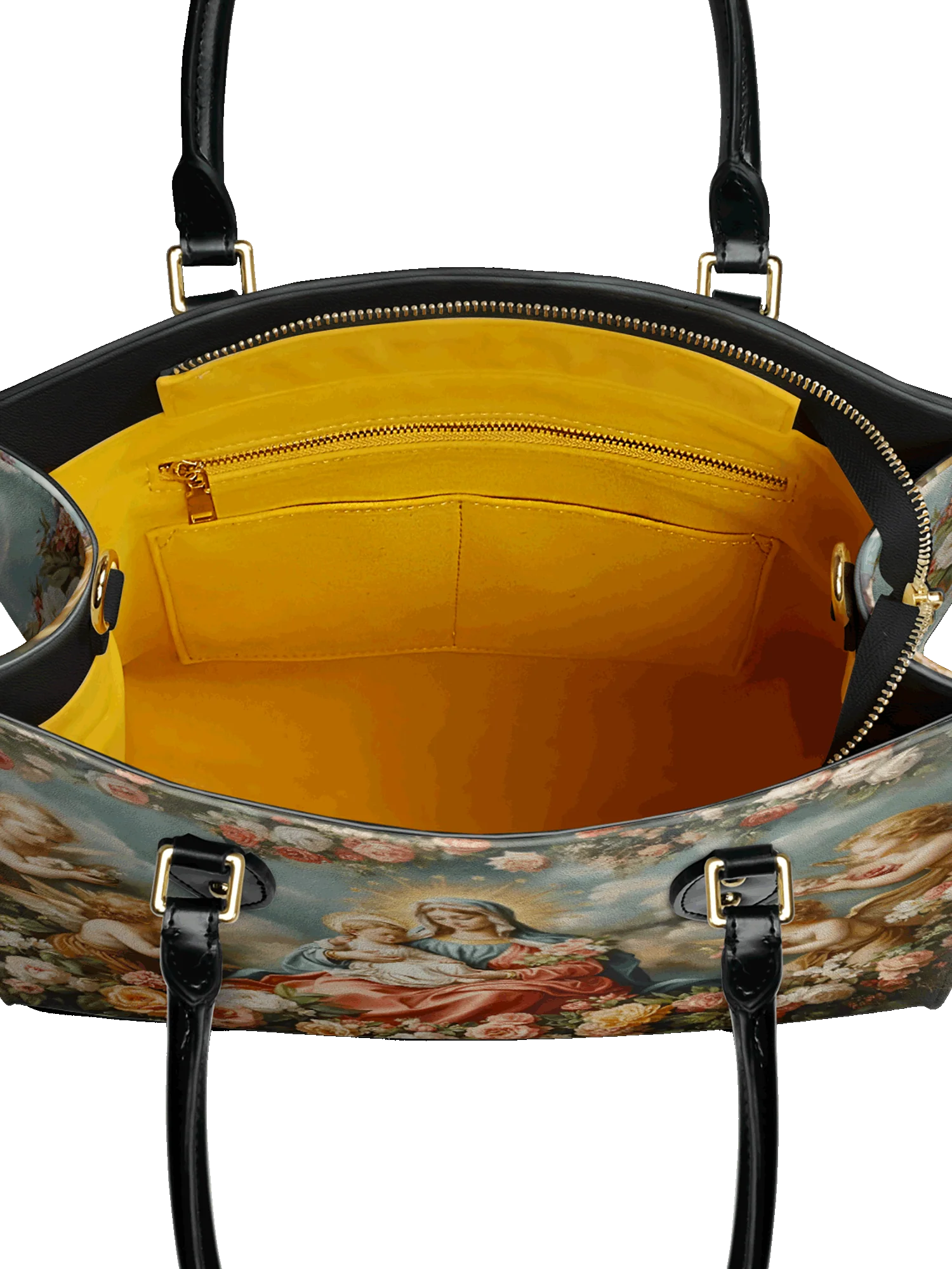 Bolsa Católica Feminina - Nossa Senhora de Fátima e o Menino Jesus