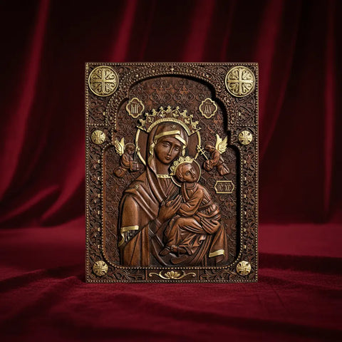 Escultura Nossa Senhora do Perpétuo Socorro em Madeira
