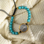 Pulseira São Bento com Pedra Turquesa