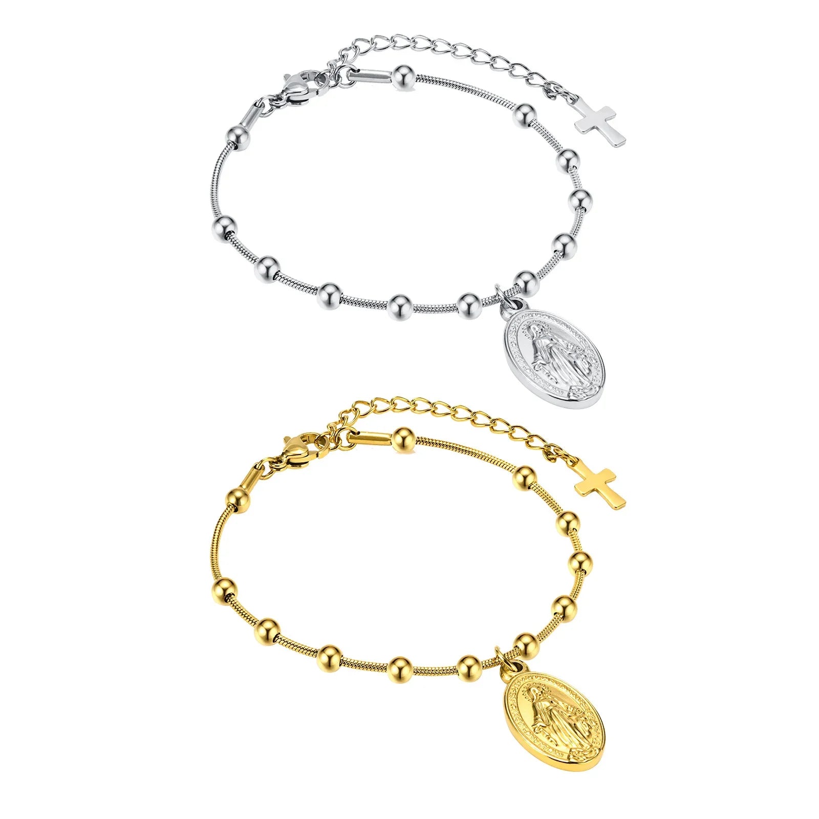 Pulseira com Medalha Milagrosa de Nossa Senhora das Graças