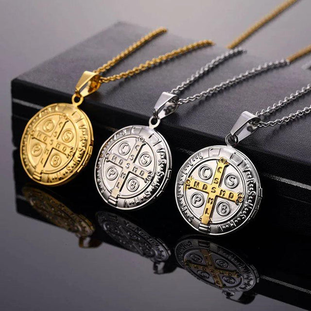 Colar São Bento com Medalha Reversível
