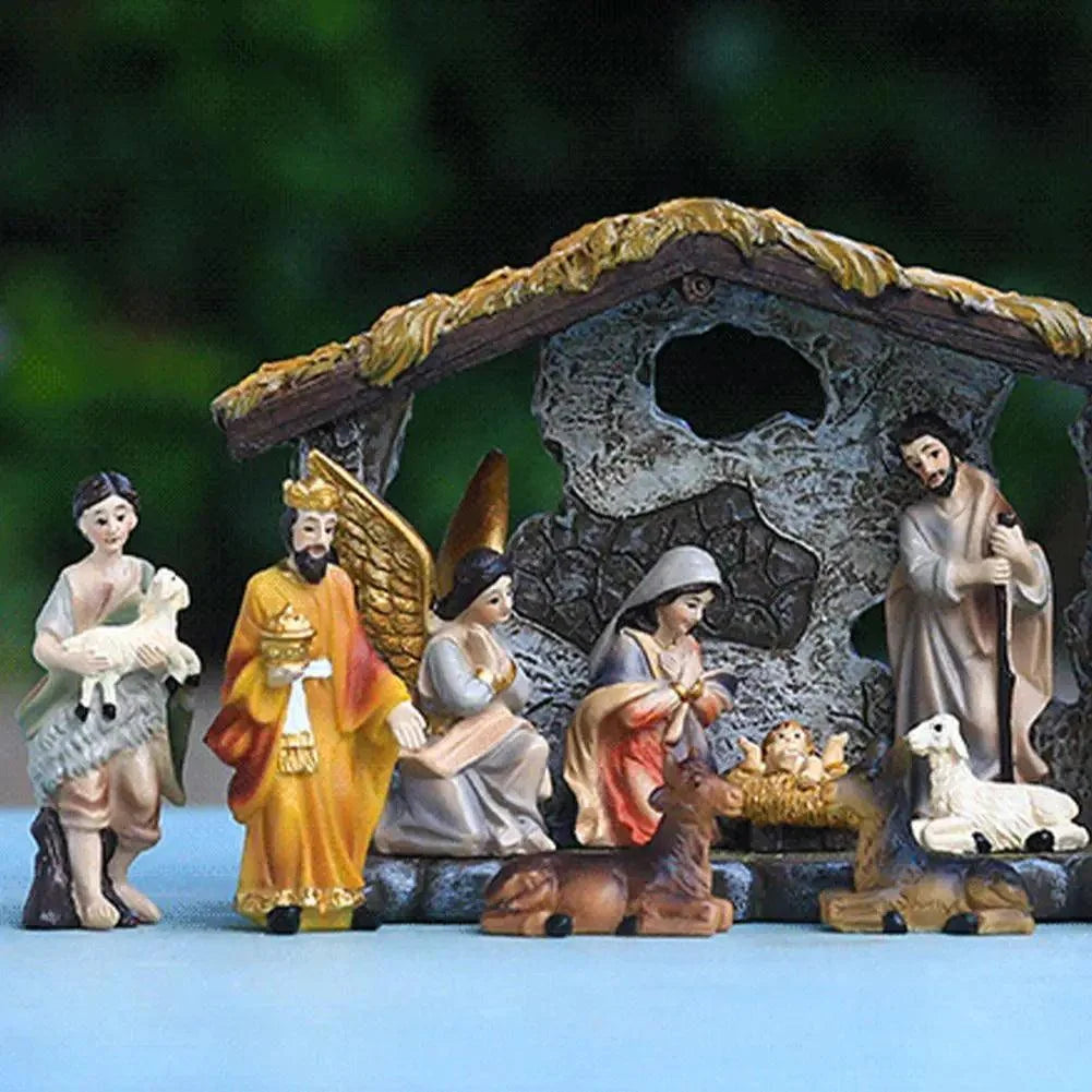 Conjunto de 12 Estátuas para Decoração de Presépio