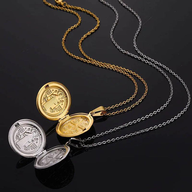 Acabamento e corrente do Colar São Bento com Medalha Reversível