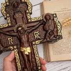 Crucifixo Sacro Ortodoxo Entalhado Para Parede E Altar