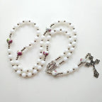 Terço Branco da Virgem Maria e Cristo Crucificado