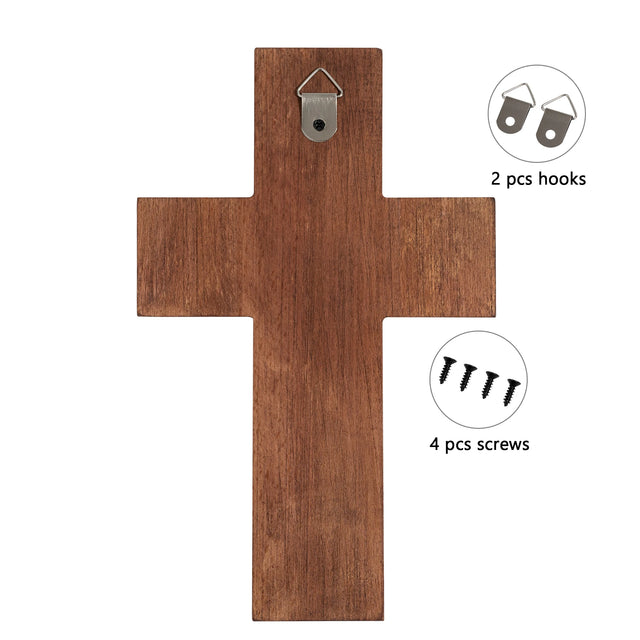 Cruz Jesus Salvando Pedro em Madeira Maciça com detalhes do relevo
