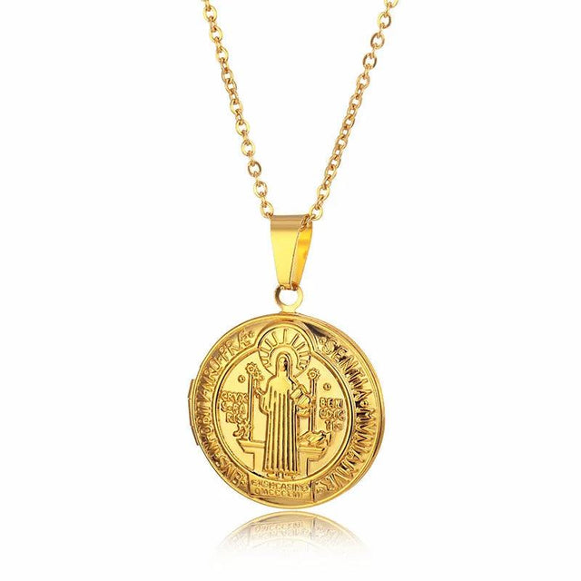 Colar São Bento com Medalha Reversível em apresentação completa