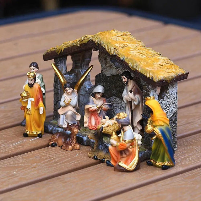 Conjunto de 12 Estátuas para Decoração de Presépio com vista aproximada