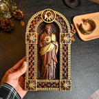 Sagrado Coração de Jesus - Oratório de Madeira