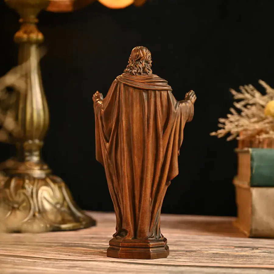 Estátua de Madeira do Sagrado Coração de Jesus