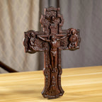 Crucifixo Sacro Ortodoxo Entalhado Para Parede E Altar