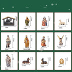 Conjunto de 12 Estátuas para Decoração de Presépio