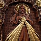 Estátua de Jesus Cristo em Madeira - Divina Misericórdia
