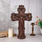 Crucifixo Sacro Ortodoxo Entalhado Para Parede E Altar