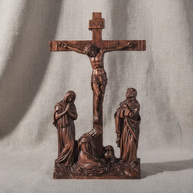 Crucifixo em Madeira Maciça